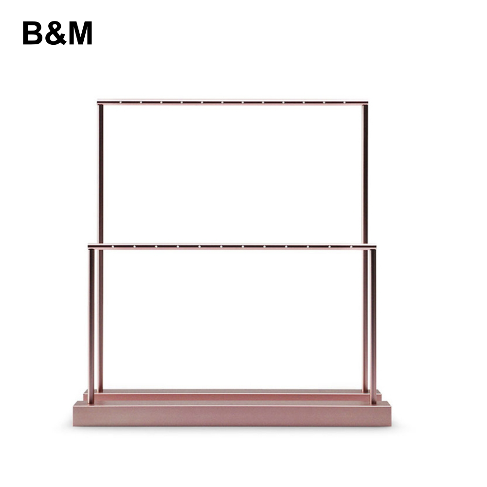 BAIMUDA Champagne Pink Metal Jewelry Stand For Earring Jewelry Display Holder Racks