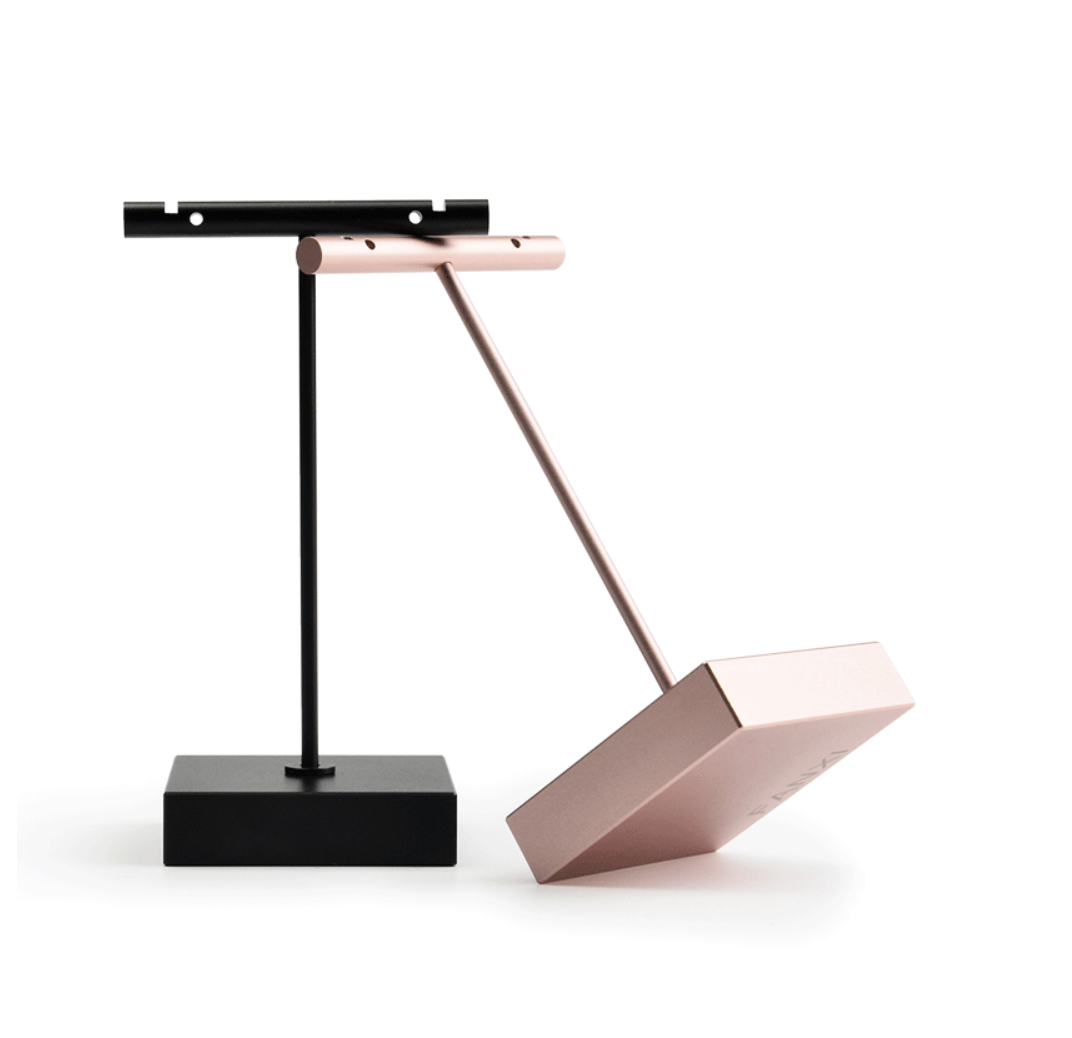 BAIMUDA Metal Rack For Earring Jewelry Display Holder With Luxury Black Rose Gold Color