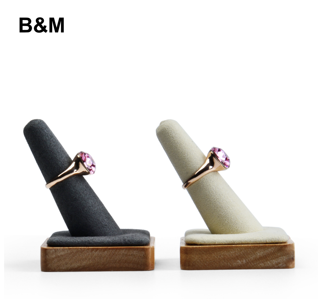 BAIMUDA Factory Solid Wood Jewelry Display Holder For Ring Jewelry Stand