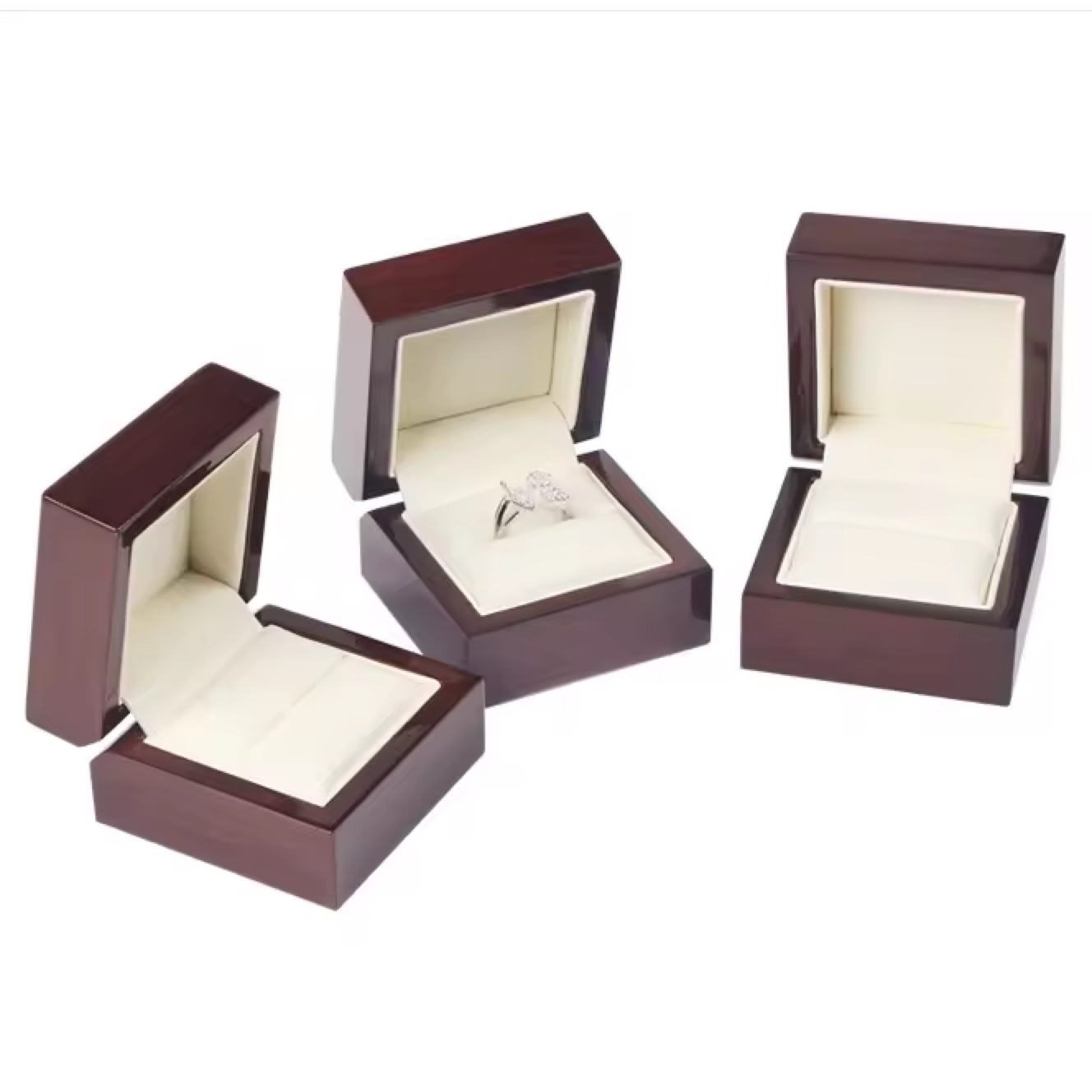 B&M Custom Logo Premium Pine Wood Box With Pu leather Insert