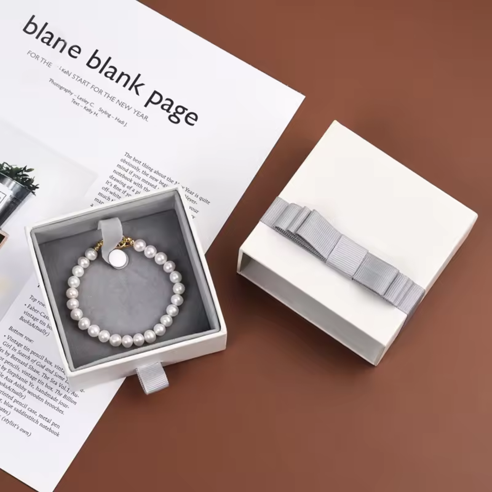  BAIMUDA Fashion Jewelry Gift Box With Ribbon Style Drawer Box