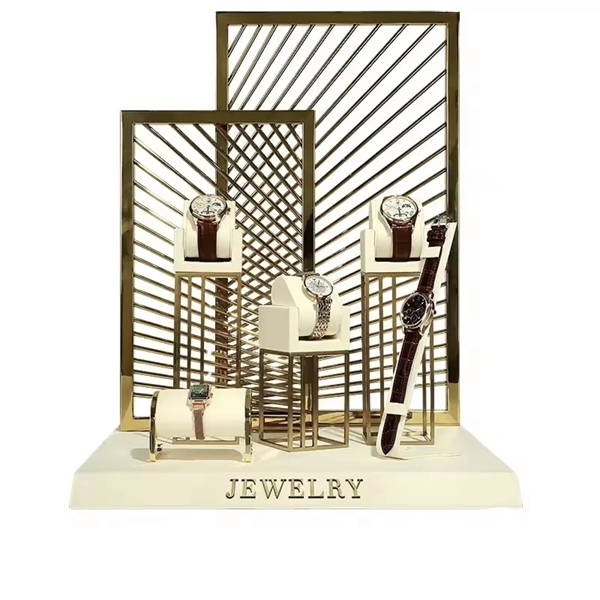 B&M Luxury Watch Display Prop Metal Display Stands for Showcase