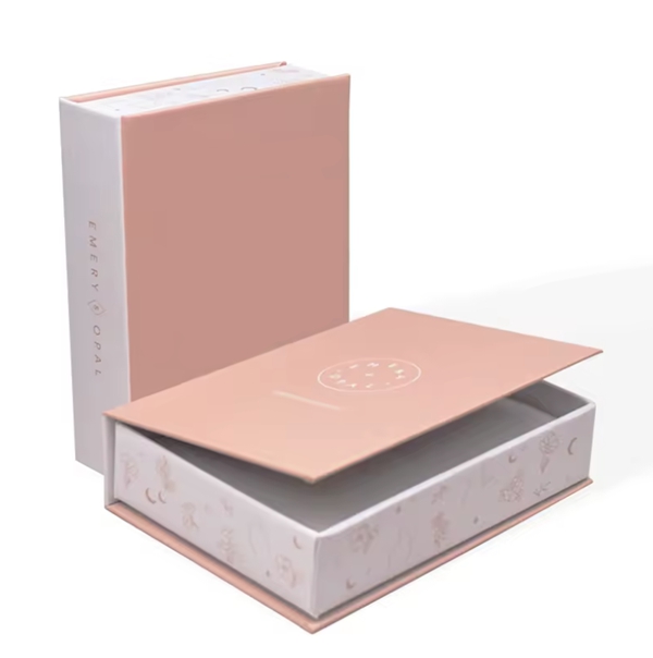 B&M Custom logo book style jewelry cardboard box
