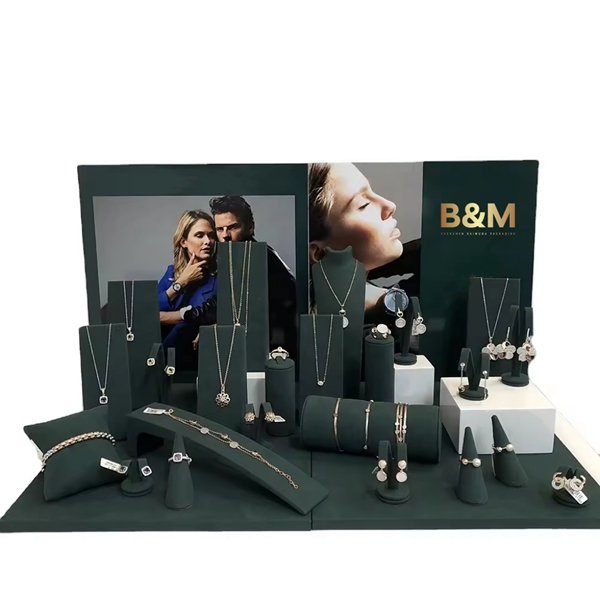 BAIMUDA factory jewelry display with microfiber ring pendant earring jewelry stand holder