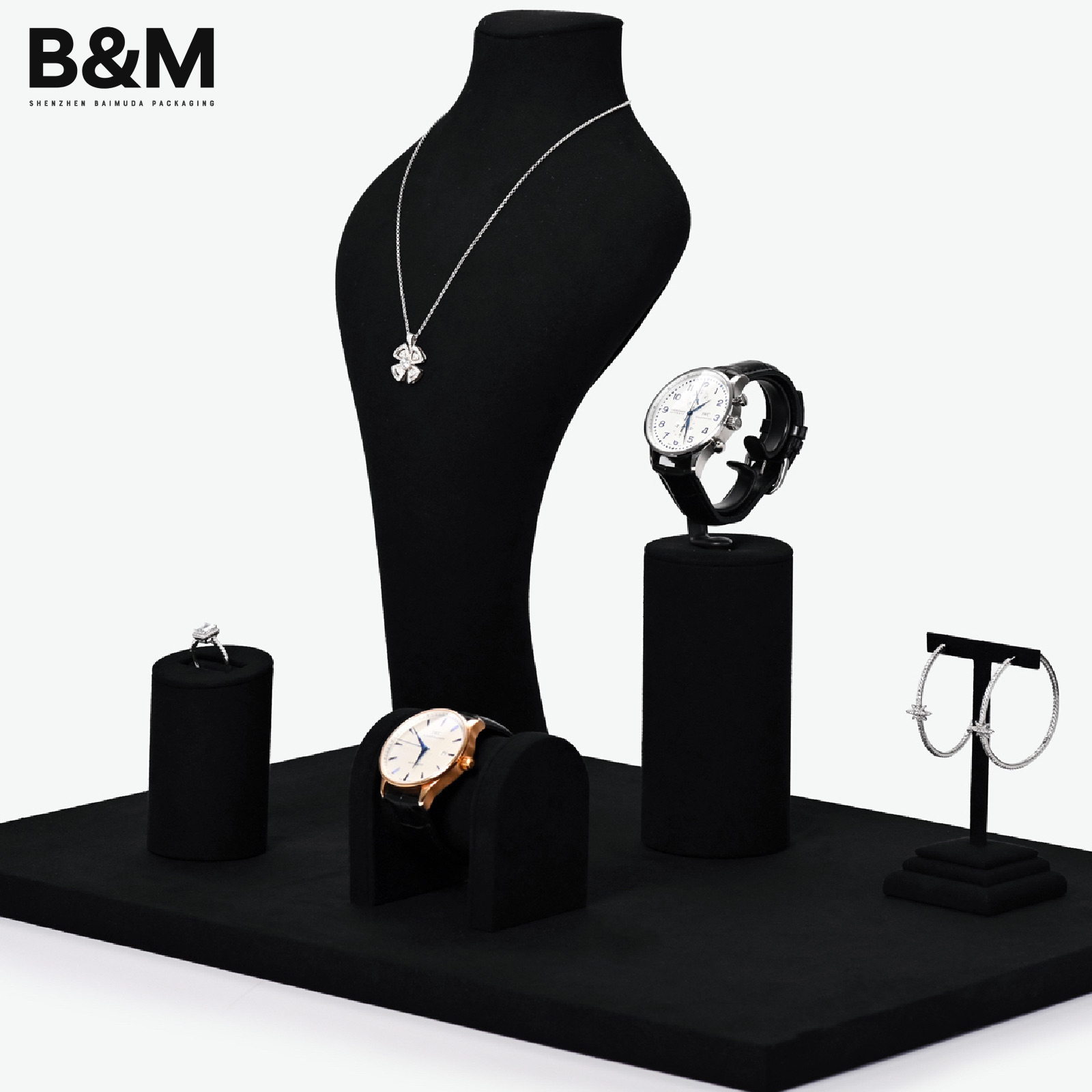 BAIMUDA Black Jewelry Props For Unlocking the Mysterious Allure of Jewelry