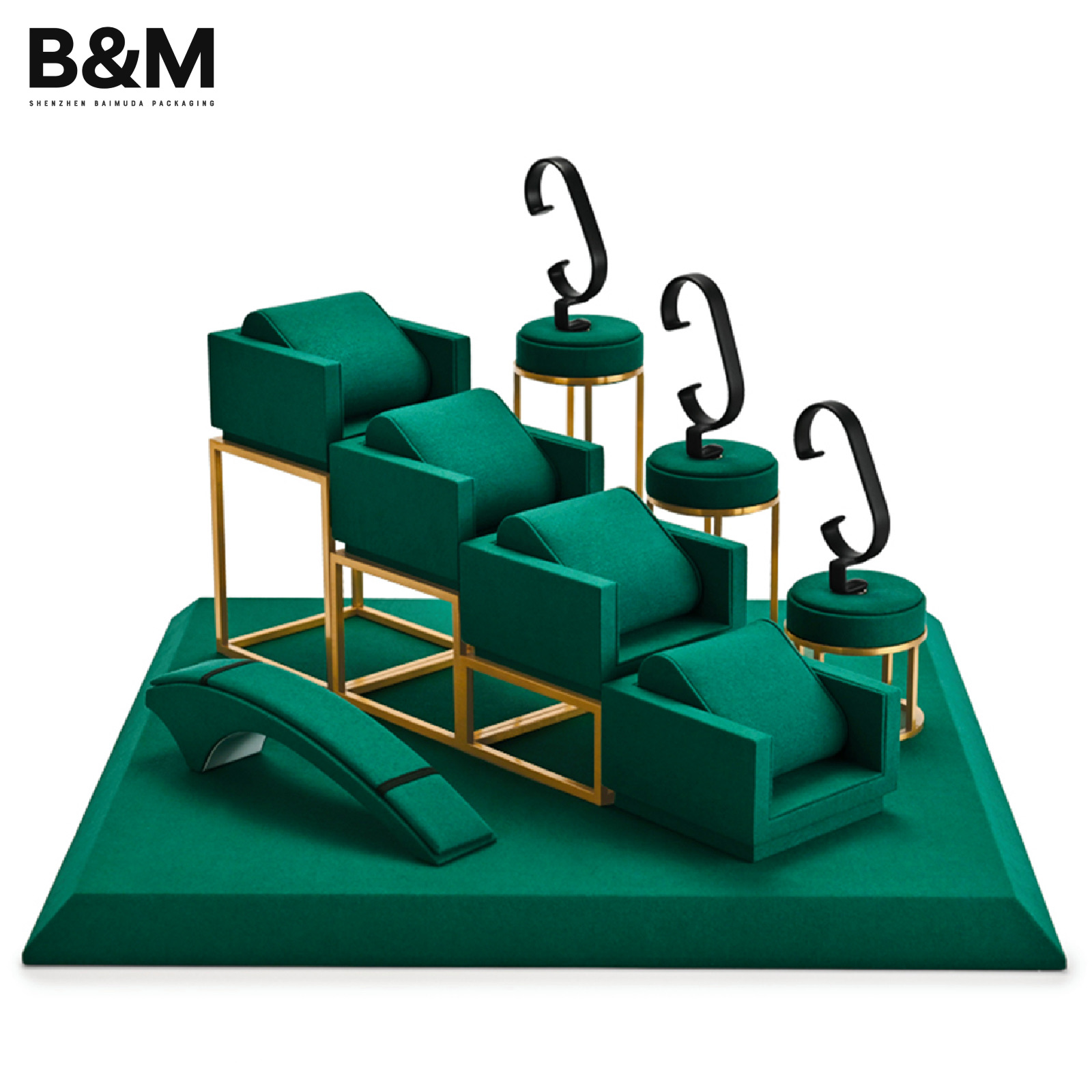 BAIMUDA Allure Green Jewelry Props for Bangle Watch Jewelry Display 