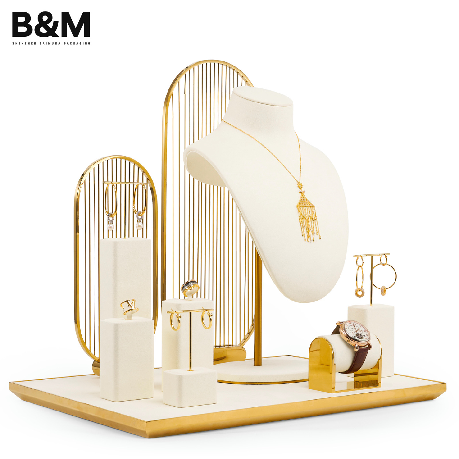 BAIMUDA Modern Minimalist Jewelry Displays With Microfiber  For Ring Bracelet Display Stand